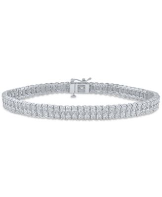Macy's - Diamond Double Row Tennis Bracelet (5 ct. t.w.) in 14k White Gold