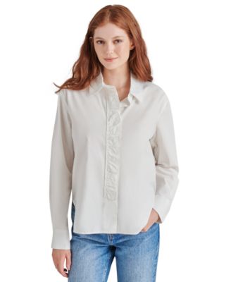 Steve Madden - Women's Merida Ruffled Boyfriend Shirt