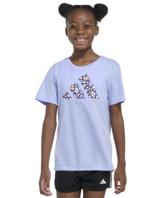 adidas - Big Girls Short-Sleeve Regular-Fit Logo Graphic Cotton T-Shirt