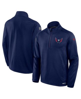 Fanatics - Men's Navy Washington Capitals Authentic Pro Rink Quarter-Zip Jacket