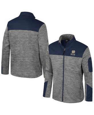 Colosseum - Men's Gray/Navy Notre Dame Fighting Irish Guard Full-Zip Jacket
