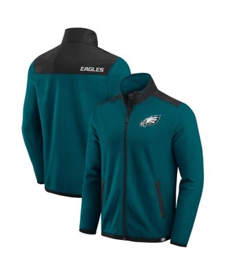 Fanatics - Men's Kelly Green Philadelphia Eagles Color Block Polar Fleece Full-Zip Jacket