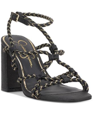 Jessica Simpson - Women's Azimma Block-Heel Strappy Rope Sandals