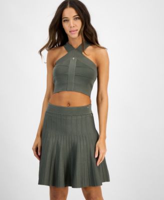 GUESS - Women's Mirage Ottoman Staci Halter-Neck Top