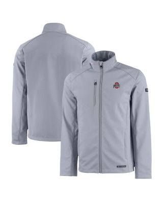 Cutter & Buck - Men's Cutter Buck Gray Ohio State Buckeyes Primary Logo Evoke Eco Softshell Full-Zip Jacket