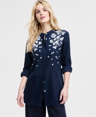 Tommy Hilfiger - Women's Floral Puff-Print Tunic
