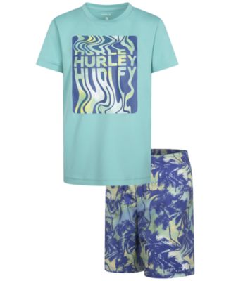 Hurley - Little Boys Palm Beach Swim Top & Shorts, 2 Piece Set