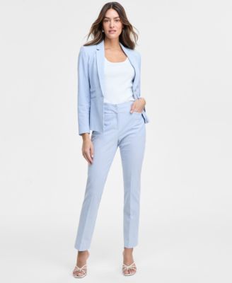 Tahari ASL - Women's Seersucker Flared Ankle Pants