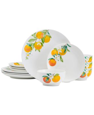 Studio Nova - Oranges 12-Piece Dinnerware Set, Service for 4
