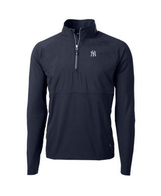 Cutter & Buck - Men's Navy New York Yankees Adapt Eco Knit Hybrid d Quarter-Zip Pullover Jacket