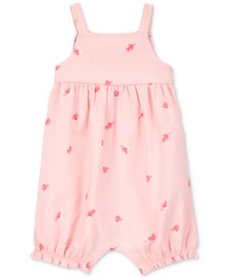 Carter's - Baby Girls Cotton Bird-Print Tank Romper