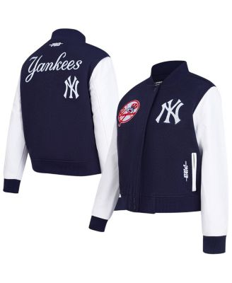 Pro Standard - Women's Navy New York Yankees Game Day Classics Wool Varsity Jacket
