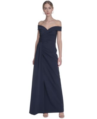 Eliza J - Women's Off-The-Shoulder Crepe Gown