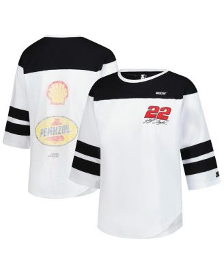 Starter - Women's&nbsp;White Joey Logano Grand Slam 3/4-Sleeve T-Shirt