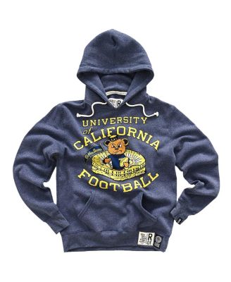 Roots of Fight - Men's  Navy Cal Bears Football Tri-Blend Pullover Hoodie