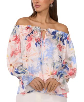 Vince Camuto - Women's Floral-Print Off-The-Shoulder Blouse