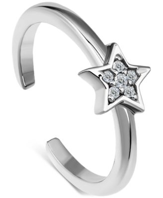 Giani Bernini - Cubic Zirconia Star Adjustable Toe Ring in Sterling Silver (also in 18k Gold-Plated Sterling Silver)