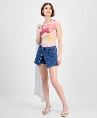 Bariii - Women's Split Denim Skort, Exclusively at Macy's