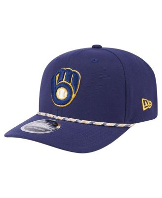 New Era - Men's Navy Milwaukee Brewers Multi-Rope 9SEVENTY Stretch-Snap Hat