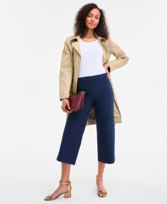 Style & Co - Women's Solid Cropped Wide-Leg Pants