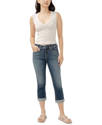 Silver Jeans Co. - Women's Suki Mid-Rise Curvy-Fit Capri Jeans