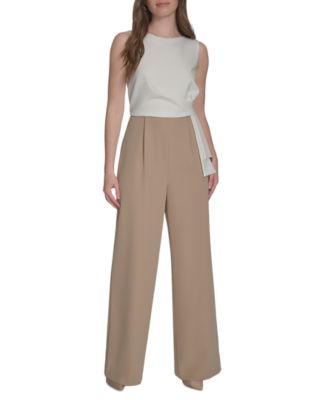 Tommy Hilfiger - Women's Colorblocked Side-Drape Jumpsuit
