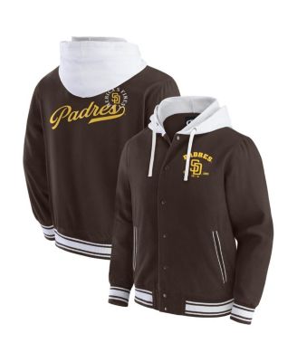 Fanatics - Darius Rucker Collection by  Men's Brown San Diego Padres Full-Snap Hooded Jacket