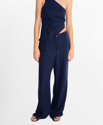 MANGO - Women's Denim-Effect Lyocell Pants