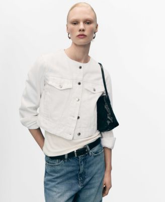 MANGO - Women's Crop Denim Jacket