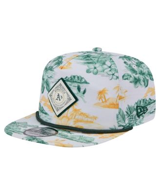New Era - Men's  White Athletics Printed Island Golfer Snapback Hat